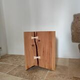 Brutalist larch stool