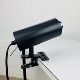 Vintage black metal clamp spotlight