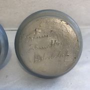 Pair of Betschdorf Schmitter ceramics bougeoirs