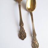 2 spoons solid silver vermeil minerva 2