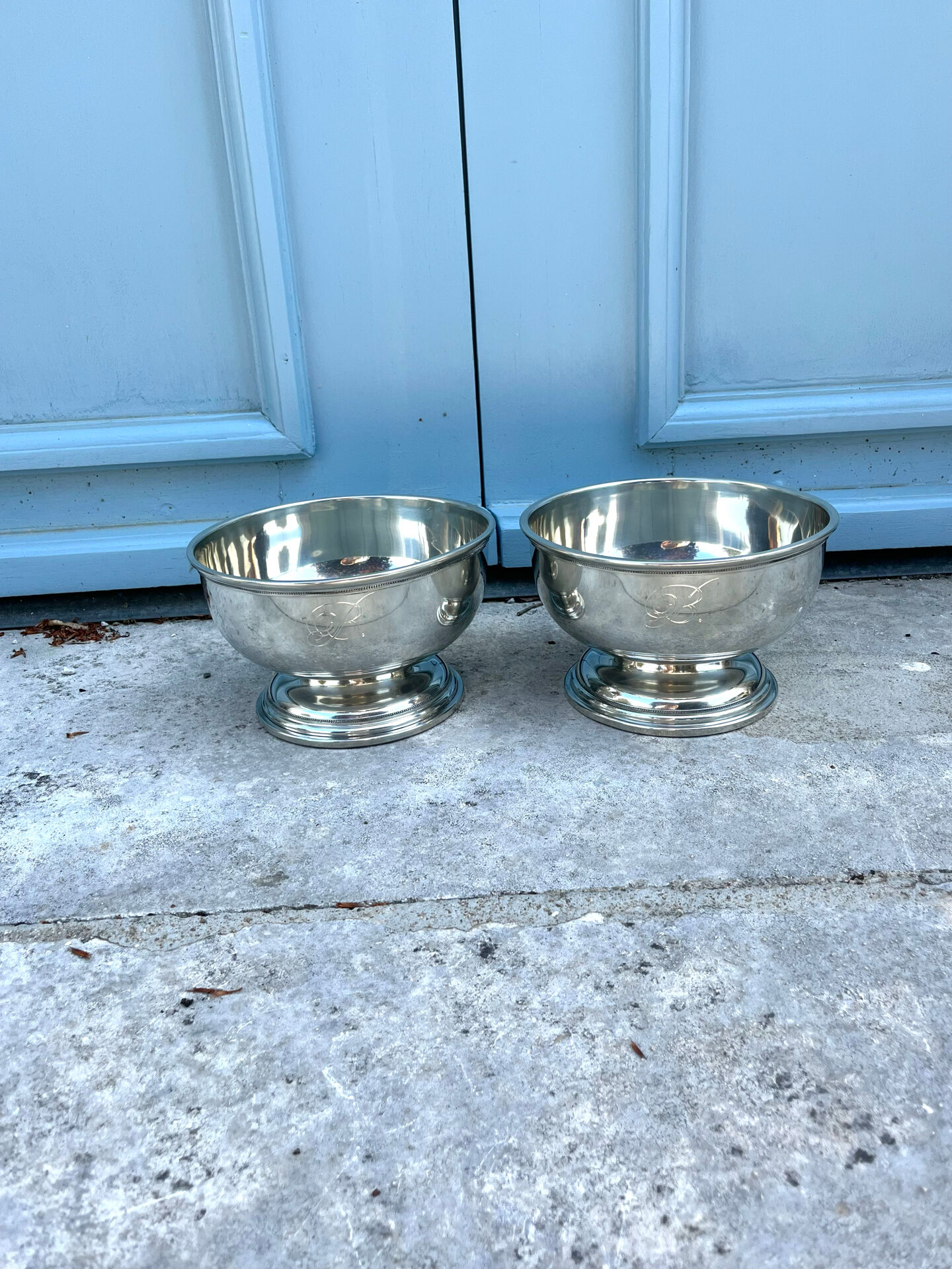 Champagne Cooler Buckets – Pedestal Wine Ice Bowls Banks Monogram