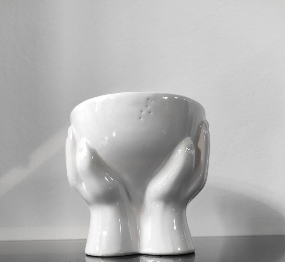 Vintage sculptural vase "Hands"