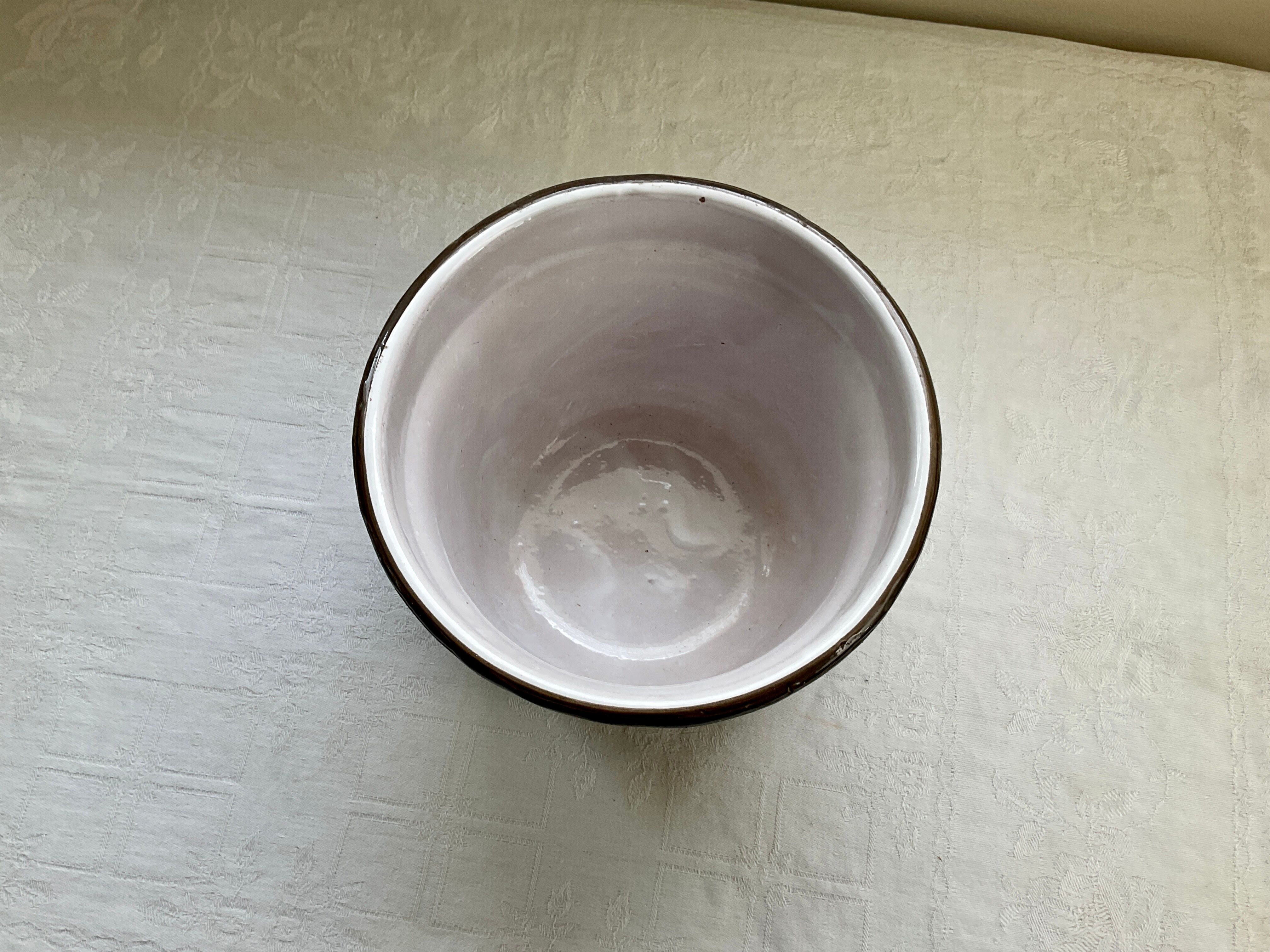 Hand-painted ceramic pot cover