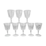 8 Crystal D'Arques red wine glasses model "VERSAILLES"