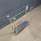 Brass and lucite console table, 1970s