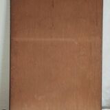 Large rectangular mirror with solid wood frame