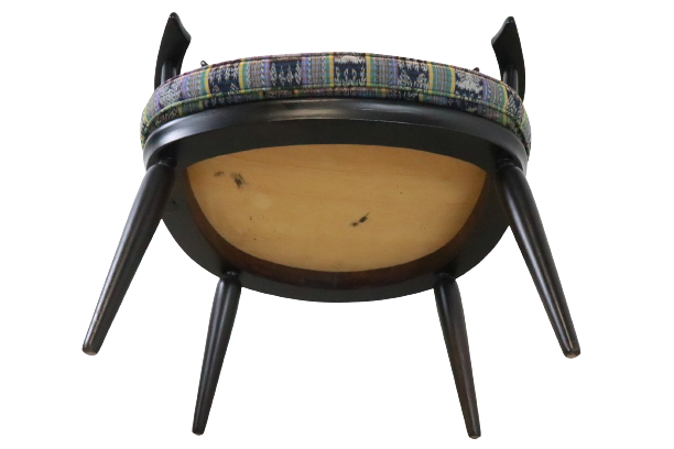 Black bar chair with cushion 'Delmenhorst' Black bar chair with cushion 'Delmenhorst' Black sp