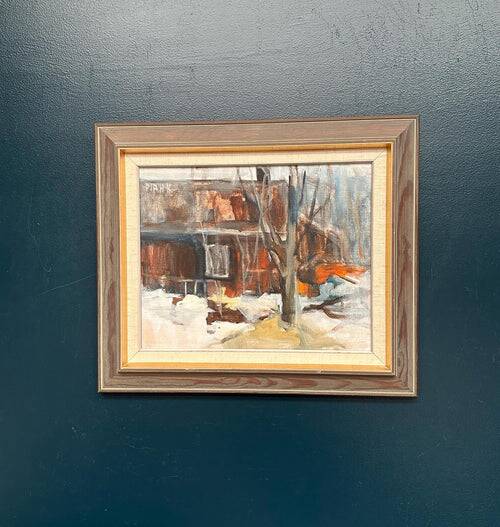 Original Swedish Oil on Canvas – “The Forge” by Pia Hesselmark‑Campbell