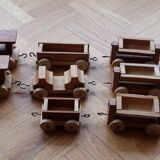 Miniature holzkuns loquai wooden train set