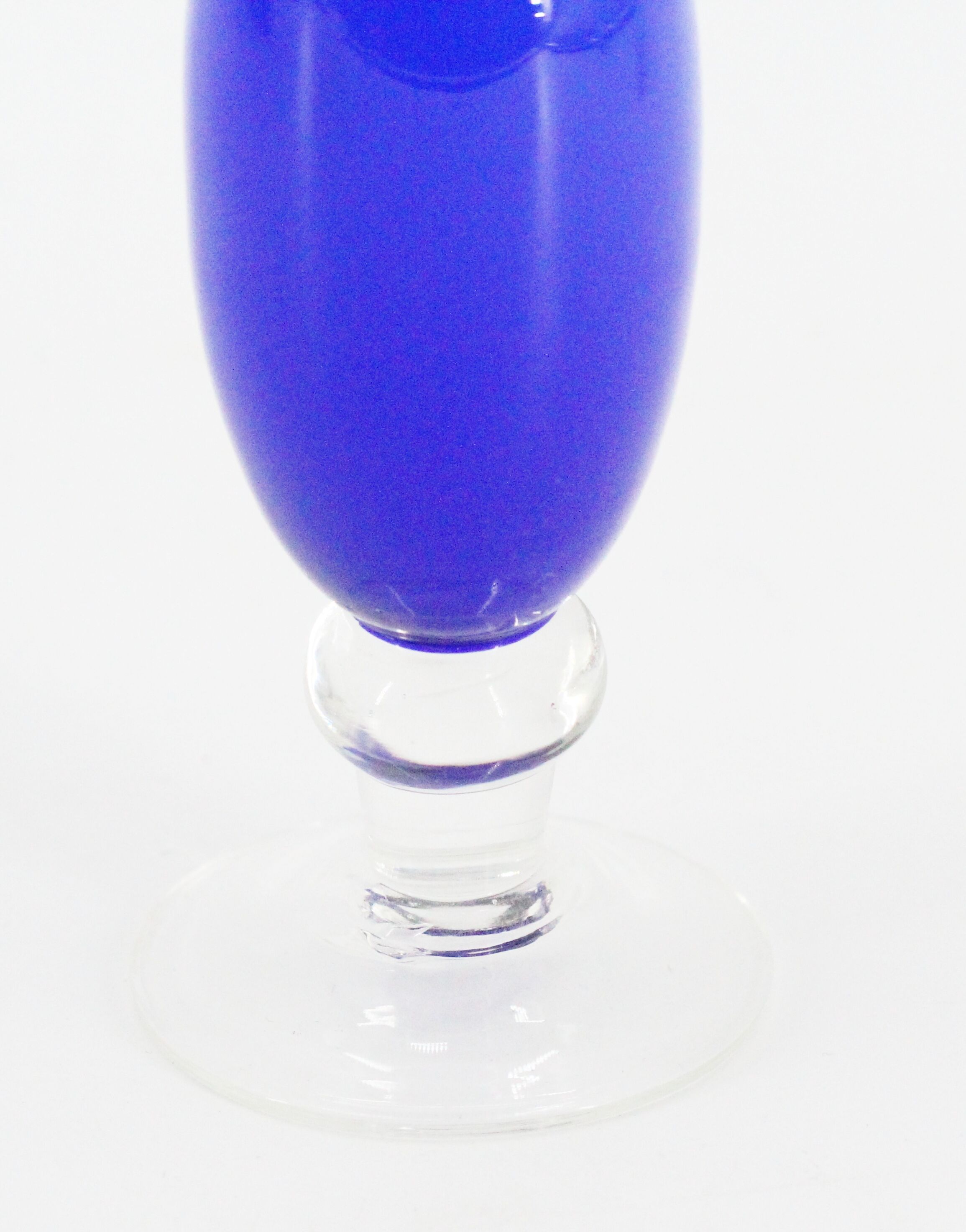 Blue glass vase