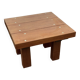 Table basse en bois brutaliste