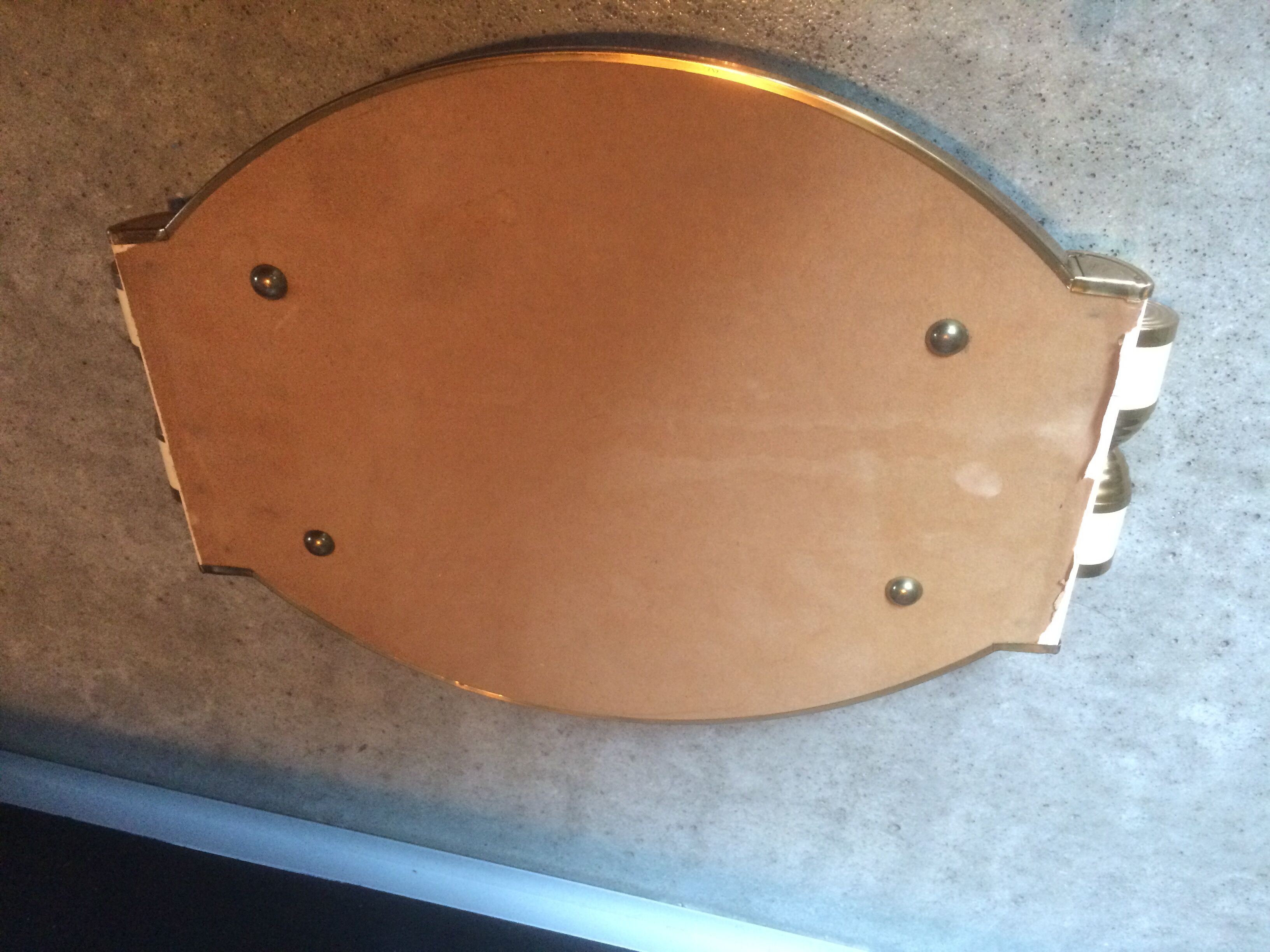 Plateau miroir art déco