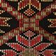 4x8 Red & Black Star Pattern Vintage Kilim Rug, 136x234Cm