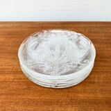 Vintage Swedish glass plates from the mid-century by Kosta Boda, 1960s, set of 6.
