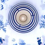 Moroccan ashtray with blue and white stripes