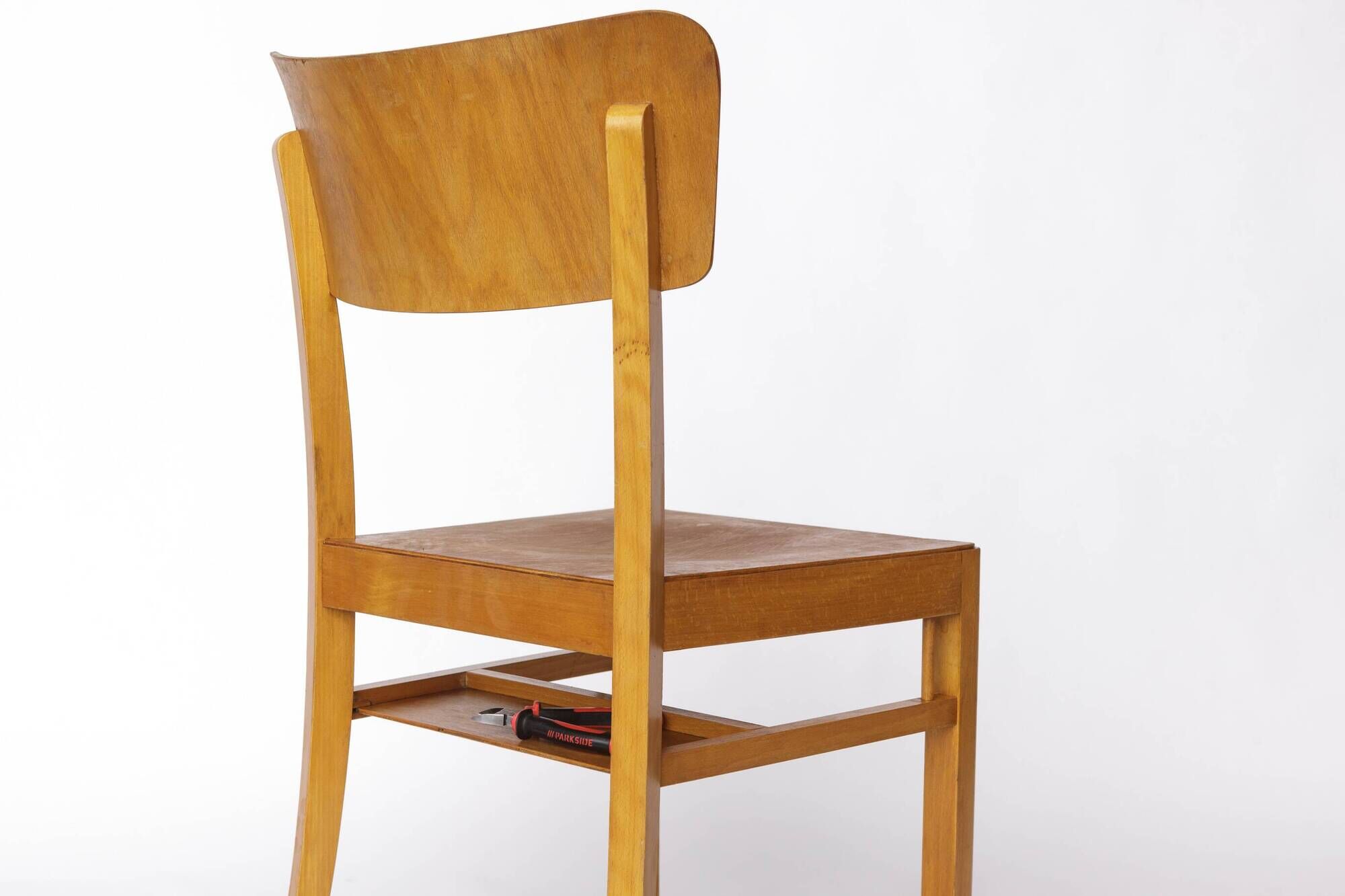 Set of 4 Vintage “Frankfurter” Dining Chairs – Beech Wood – Germany 1950s