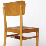 4 chaises de salle à manger « Frankfurter » en hêtre, Allemagne, années 1950