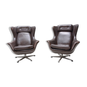 Paire de fauteuils pivotants