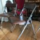 Chrome metal chairs and skaï from the 70s