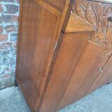 Art Deco buffet wooden tray, antique china cabinet
