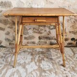 Vintage rattan desk from the 60s