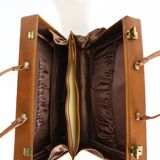 Set three vintage leather suitcases