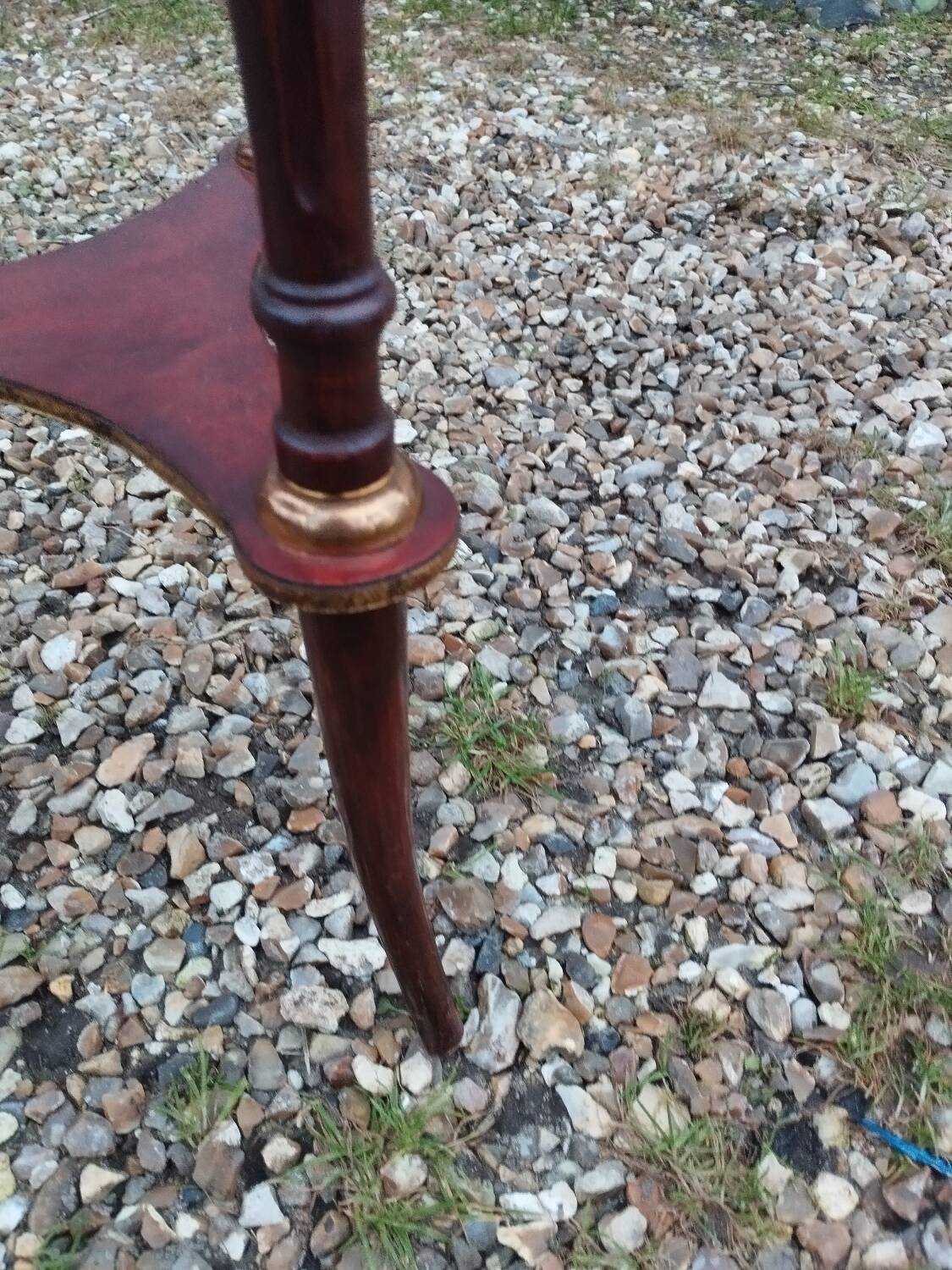 Antique Louis XVI style side table with marble top