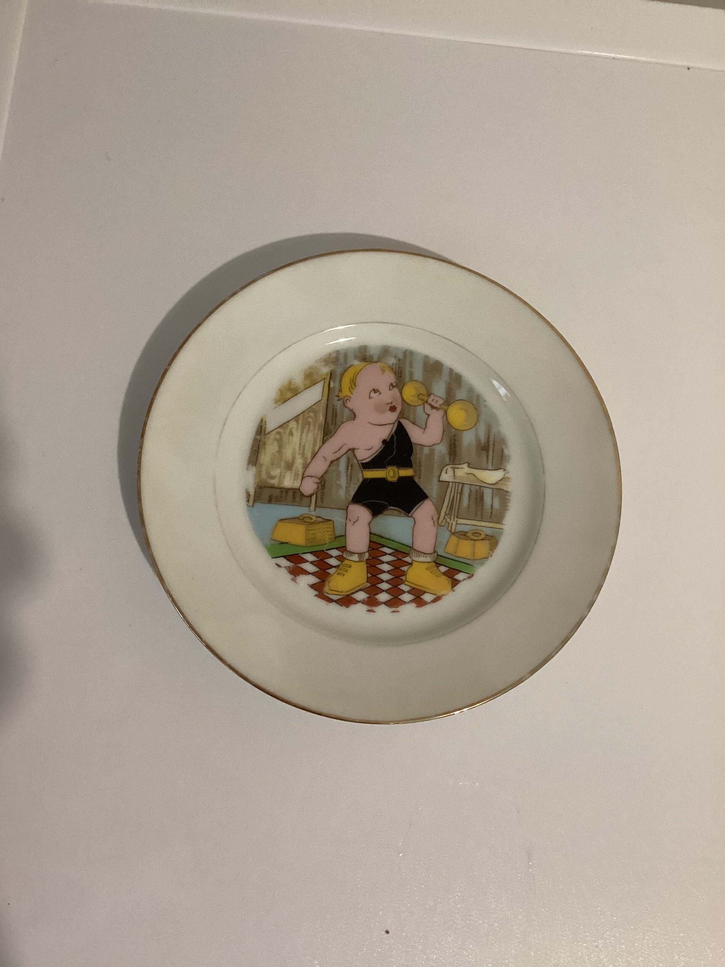 Set of 8 old dessert plates