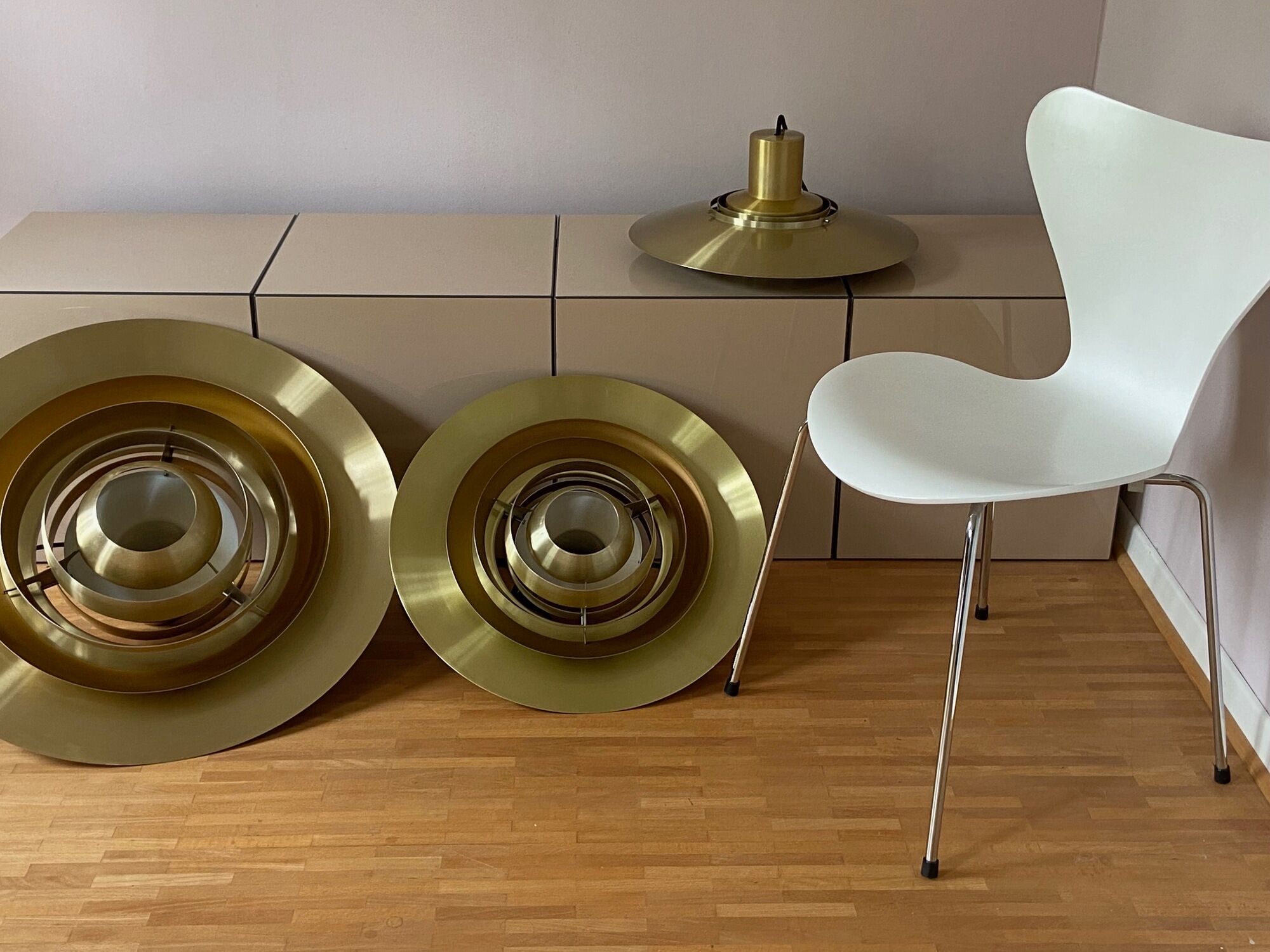 Brass Preben Fabricius & Jørgen Kastholm Pendant Lamp by Nordisk Solar Denmark