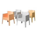 Set of 4 Vintage Mid-Century Modern Atlantide Collection Toy Plastic Chairs