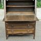 Secretary desk with a drop-down front in solid wood, Louis XV style.