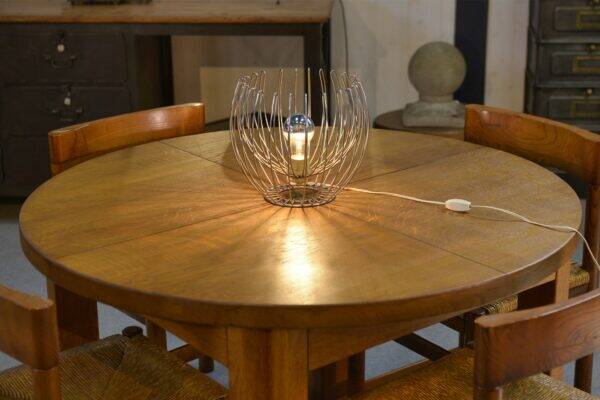 1970s chrome metal designer lamp