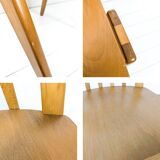 Set of 4 Danish Design Mid Century Wooden Stacking Chairs Streben Vintage Skandi Wooden Chair