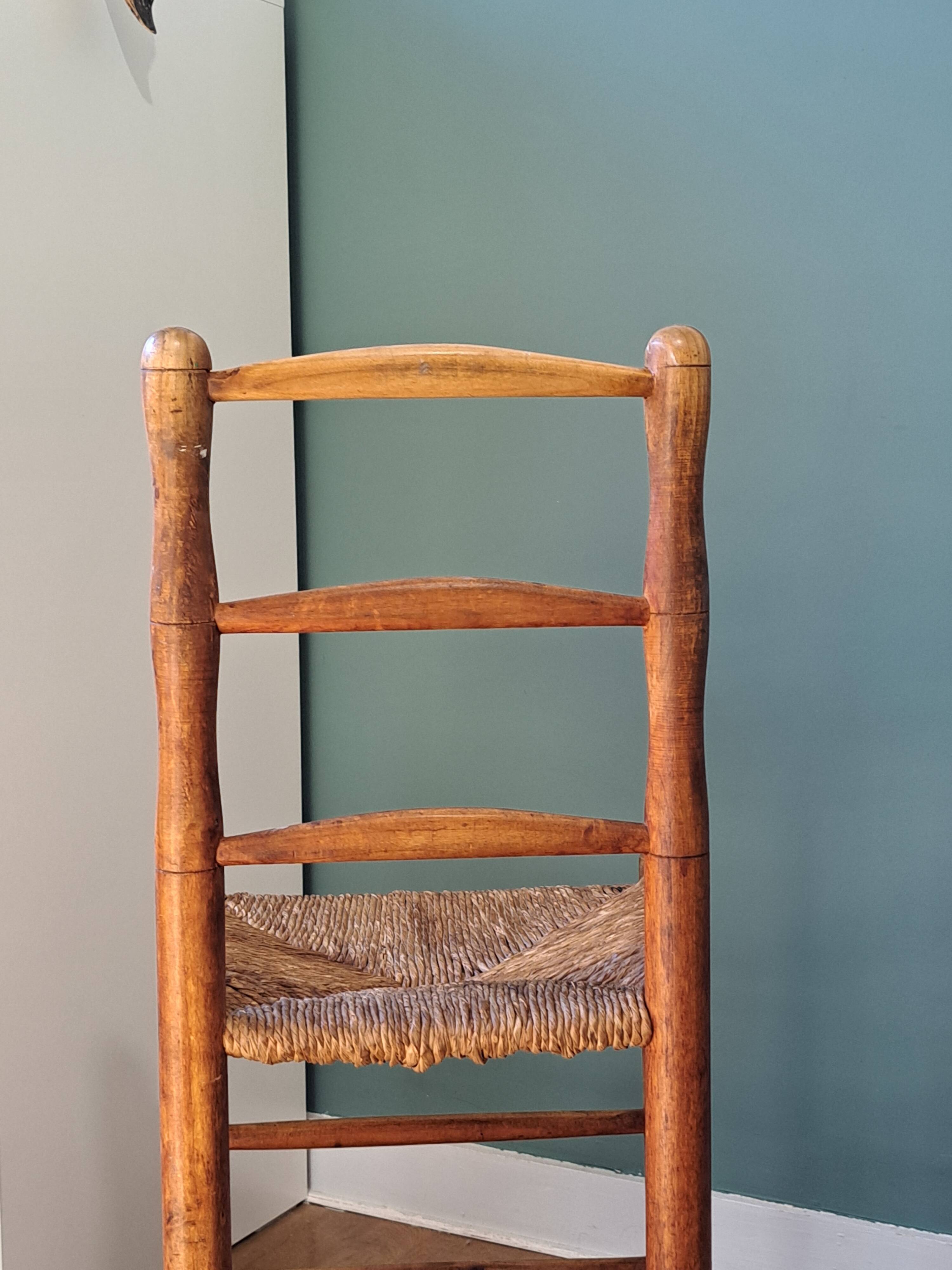 Pair of straw chairs