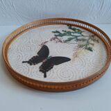 Butterfly serving tray with coasters
