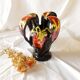 Multicolored flamed ceramic vase Vallauris