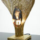 Lampe laiton pierres par Henri Fernandez pour Maison Honoré 1970