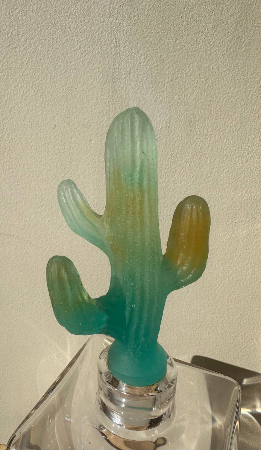 Daum cactus Hilton Mc Connico crystal whiskey decanter