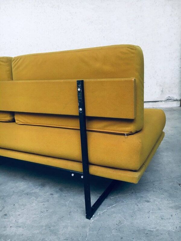 Mid-Century Dutch 3 Seat Sofa Daybed, 1960s