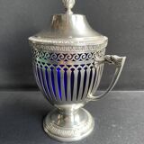 Drageoir, jam maker – Silver metal and blue crystal