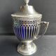 Drageoir, jam maker – Silver metal and blue crystal