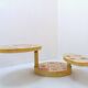French pink ceramic swivel coffee table by Georges Pelletier, 1960s.