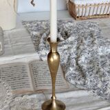 Large antique brass candle holder in Art Deco style
