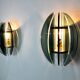 Pair of Veca wall lamps, two-tone murano glass, Italy, 1960