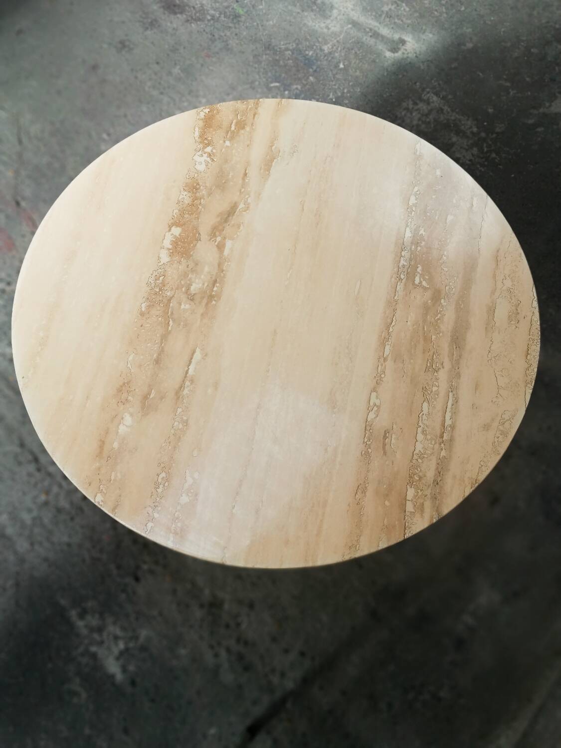 Travertine round table