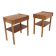 Set de 2 tables chevets en teck et en chêne, Suède, 1960