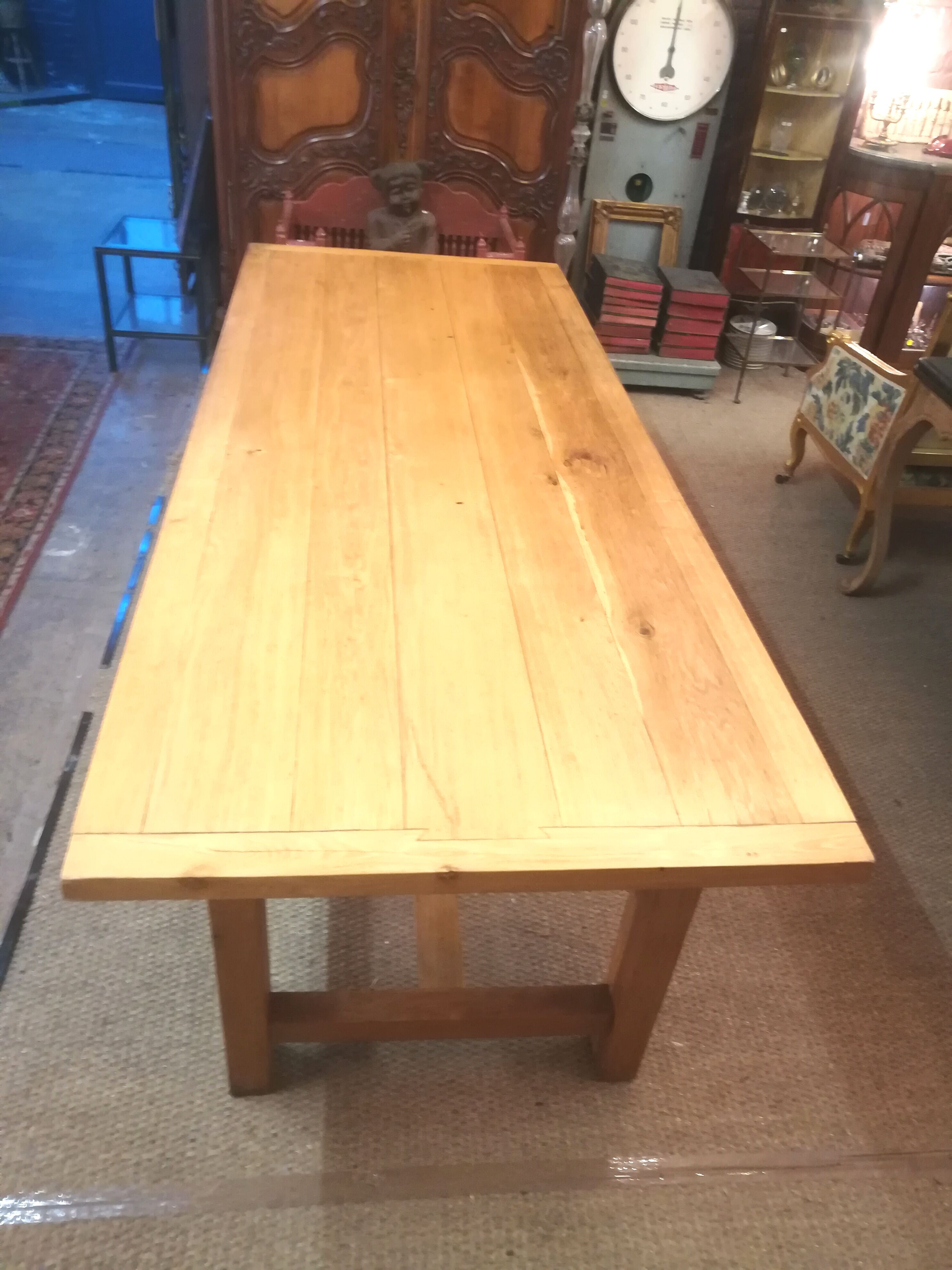 Light oak farm table