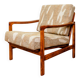 Vintage armchair in safari beige, 1965 mid-century modern design.