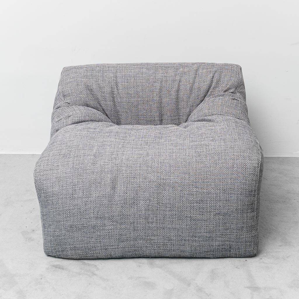 Paire de fauteuils en tissu gris vintage des années 1970