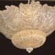Splendid Amber Italian Murano Glass Ceiling Light, 1970s